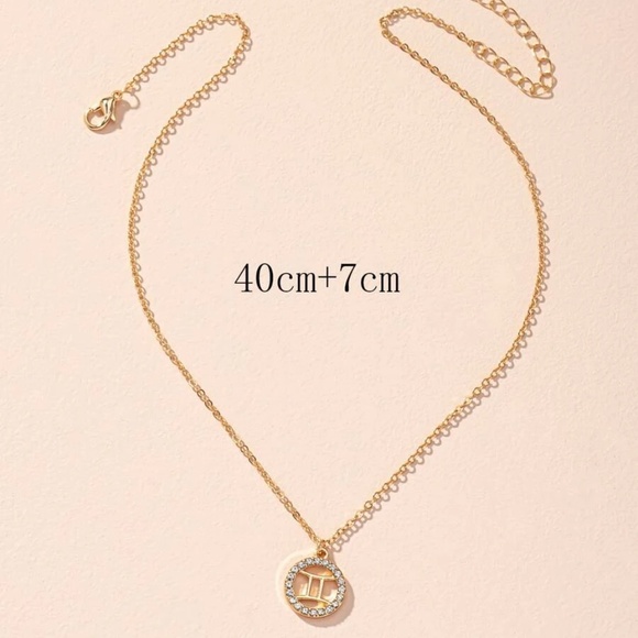 gold tone horoscope pendant boho necklace - Picture 4 of 4